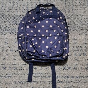 Source Unknown Navy Polka Dot Backpack